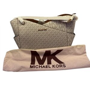 Michael Kors Jet Set  Beige beige and white tote NWT